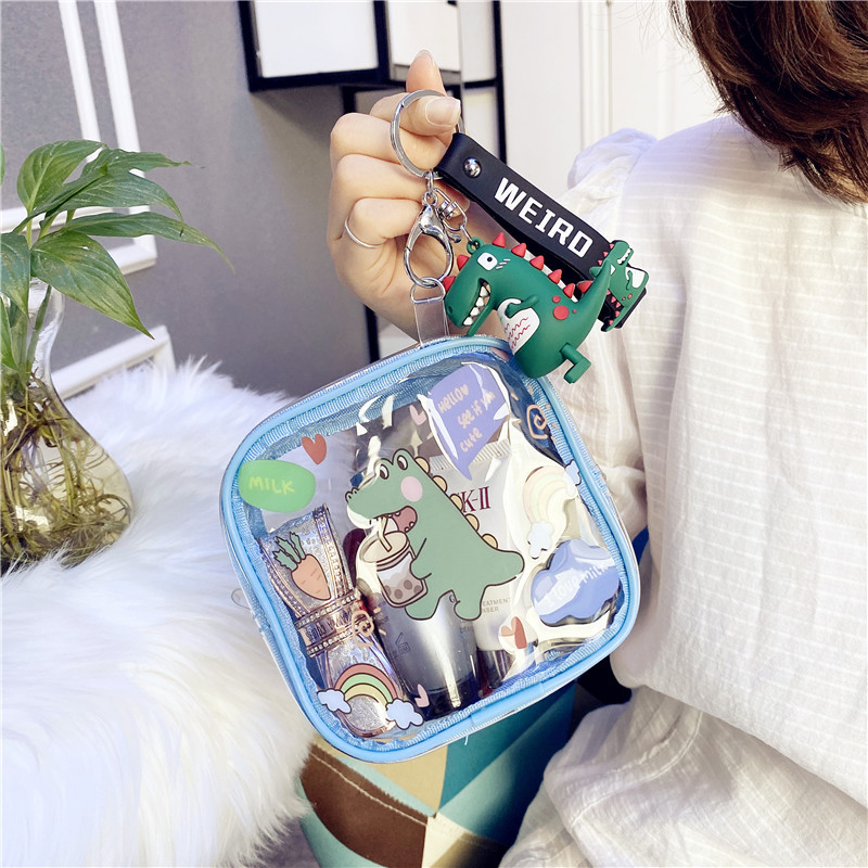 迷你随身口红包小号便携可爱卡通恐龙化妆包超火日系韩国洗漱包女