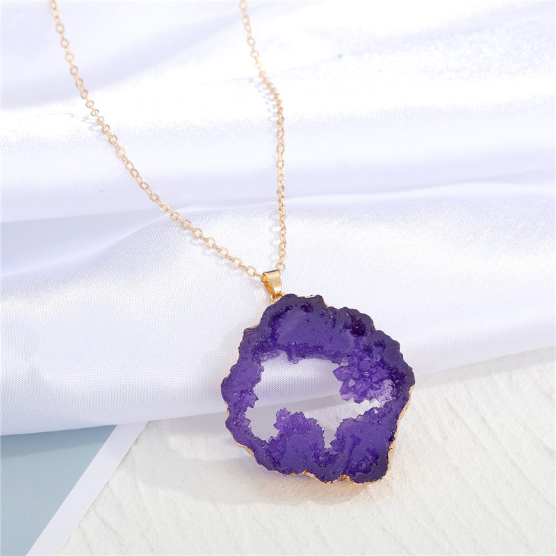 Exaggerated Personality Imitation Agate Large Pendant Necklace display picture 8