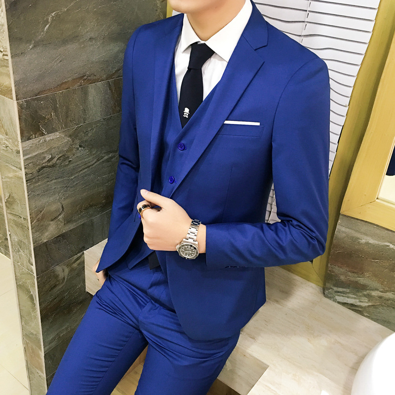 Traje de desgaste de negocios de los hombres traje slim fit negocios desgaste formal primavera nuevo novio vestido de novia traje de tres piezas traje