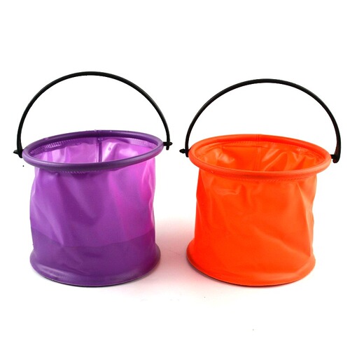 Small pen-washing bucket with compartment, portable folding retractable pen-washing bucket, painting beach and sea, no compartment small bucket