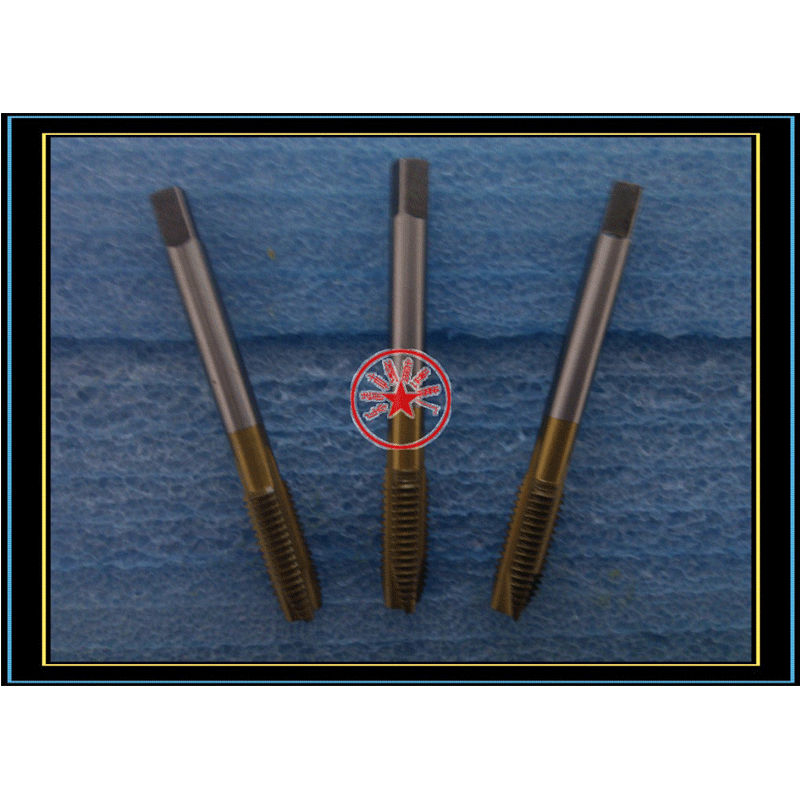 供应全磨制镀钛下排屑先端丝攻丝锥 M7*1 M7*0.75螺尖机用丝锥