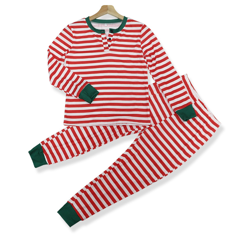 Christmas striped printing long-sleeved home wear parent-child suit  NSZH18609