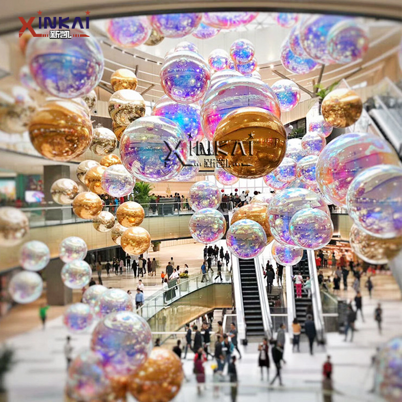 工厂直销 充气镜面球 活动舞台悬挂反光球 商场酒吧美陈装饰气模