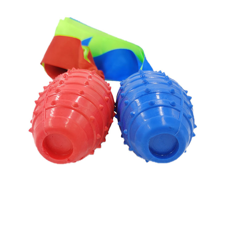 Pet TPR cinta vocal Bola de juguete Bola de limpieza dental molar entrenamiento de lanzamiento de la fábrica de juguetes para perros resistentes a mordeduras al por mayor