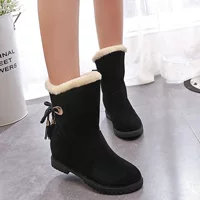 demi‑season non‑slip ankle boots, faux‑fur lining, low heel, sizes 35–40