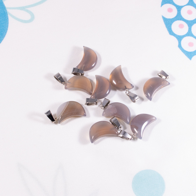 Fábrica al por mayor natural Rosa piedra Luna COLLAR COLGANTE DIY joyería haciendo pendientes accesorios de la joyería en stock