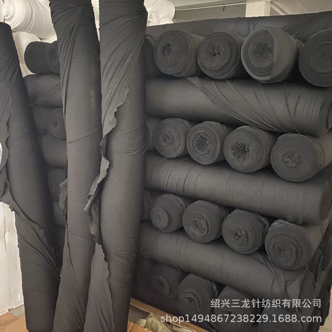 188门幅200-300克双面黑丝全涤德绒胚布随心裁自发热保暖内衣面料