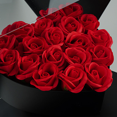 Valentines Day High-end crystal Magic Cube Soap flower Gift box Acrylic square panorama love Gift box