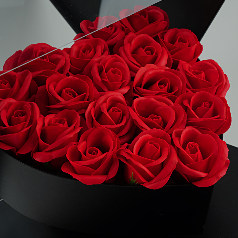 Valentines Day High-end crystal Magic Cube Soap flower Gift box Acrylic square panorama love Gift box