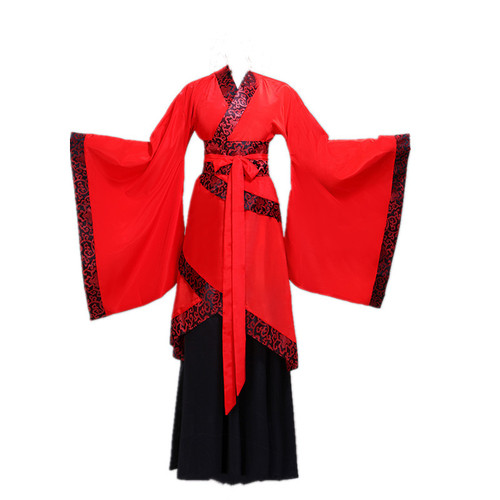 Red Chinese Hanfu Fairy princess dresses for Women paradise costume Ancient folk costume female wide sleeve stage performances gown tang and song dynasty
