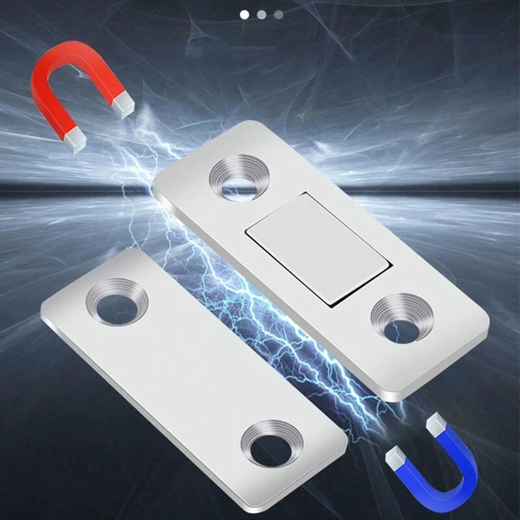 Punch-free Magnetic Door Closer 超薄门吸 磁性门吸 隐形磁吸-阿里巴巴