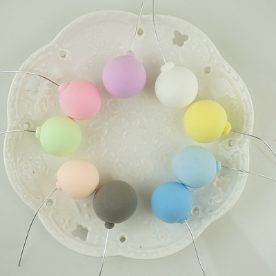 轻黏土气球摆件小气球单只陶土装饰品定制手工告白气球批发DIY|ms