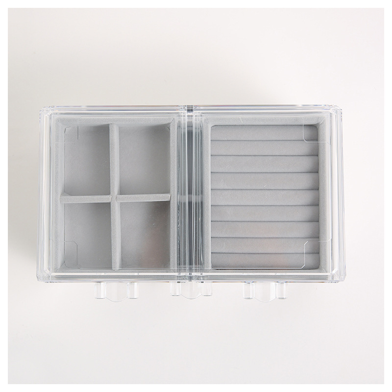 Three-layer Flannel Bottom Transparent Storage Box display picture 1