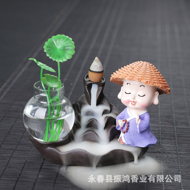 厂家批发新款倒流香炉家用创意香薰炉室内沉香禅意熏香炉摆件批发|ru