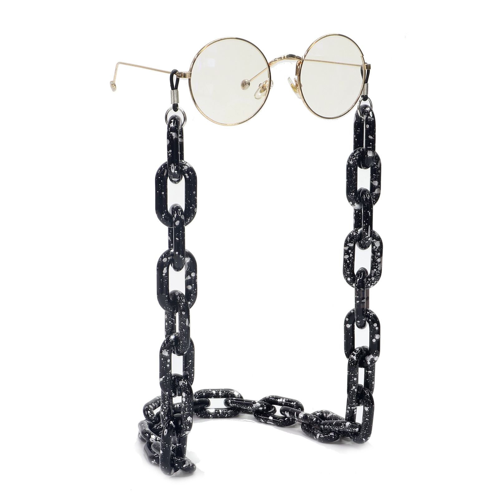 الاكريليك نظارات سلسلة بسيطة الرجعية سميكة نظارات حبل الأزياء نظارات سلسلة الجملة Nihaojewelry display picture 3