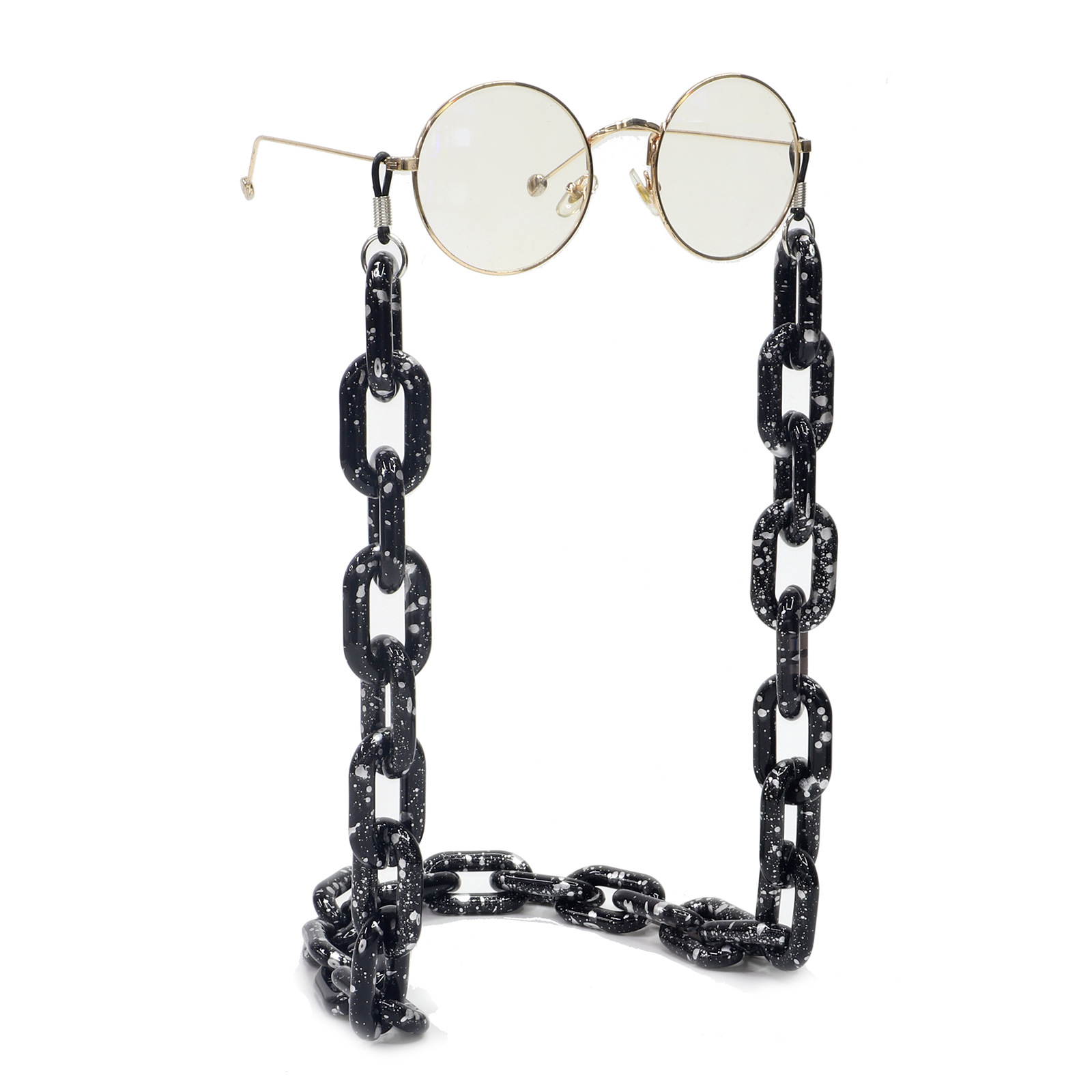 45g Weight Plastic Material White, Black Color Acrylic Glasses Chain Simple Retro Thick Glasses Rope Fashion Glasses Chain Wholesale Nihaojewelry 2