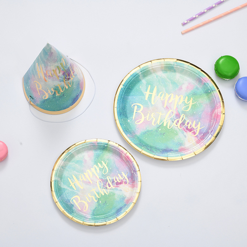 165g Weight Tableware Event & Party Supplies Birthday Letter Paper Party Tableware 10 Pieces