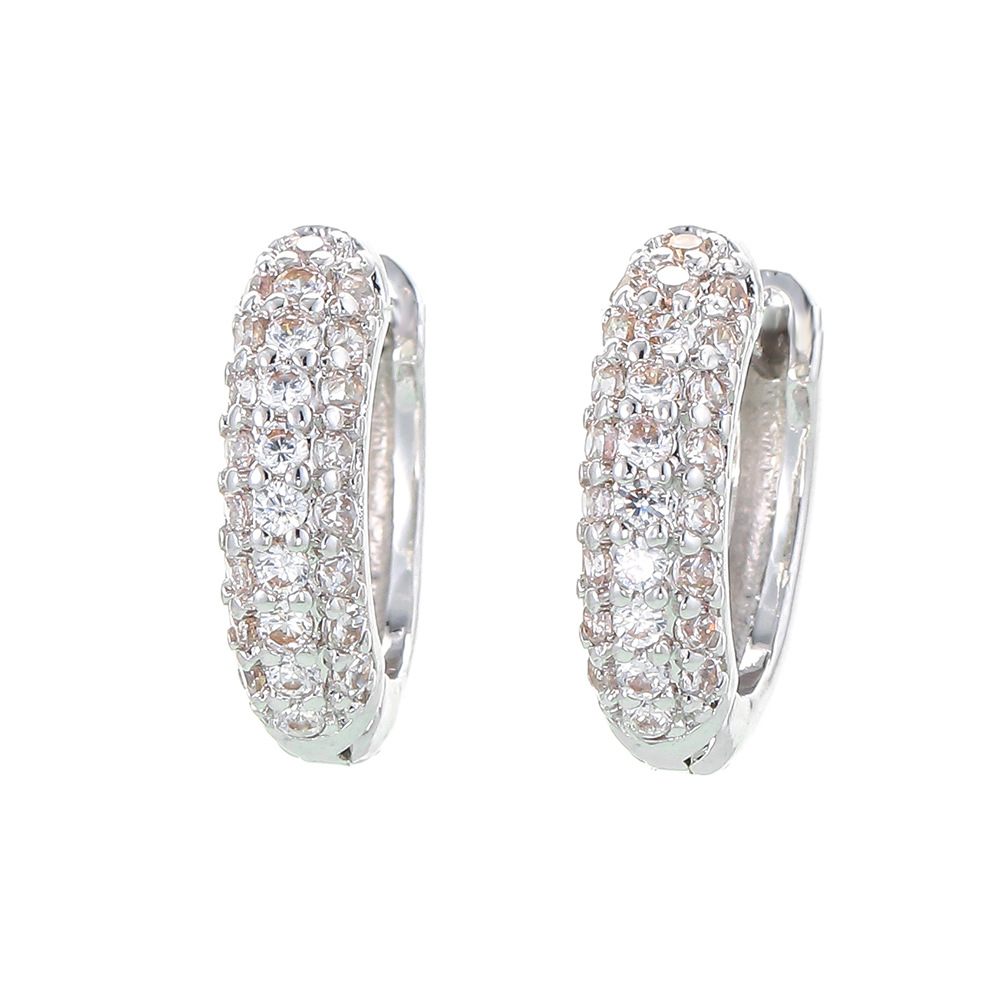 orecchini micro intarsiati in zircone per donna orecchini semplici a forma di C alla moda hip hop per uomo orecchini con personalità temperamento_voghion.com