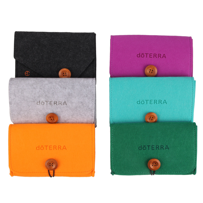 工厂定做多特瑞滚珠瓶收纳包 日用手拿精油瓶彩色定制厚包装袋盒