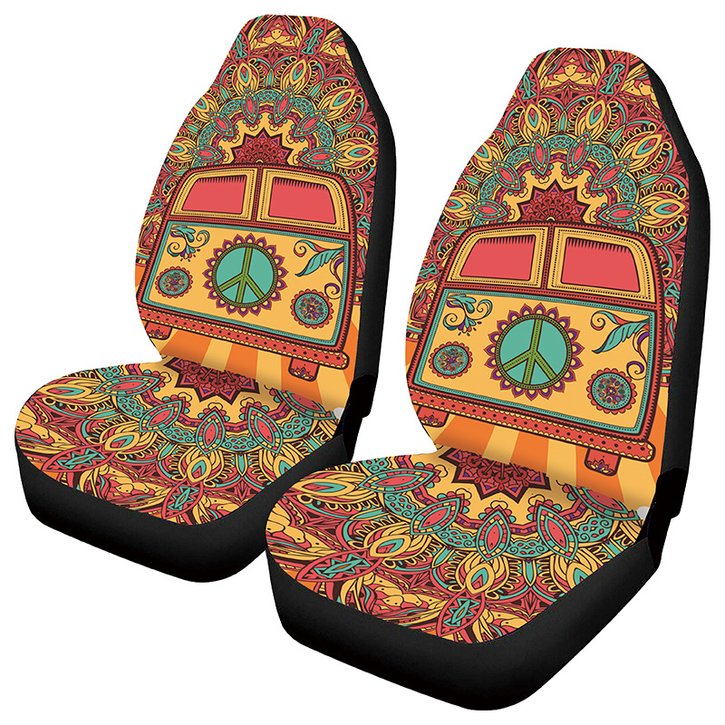 Car Seat Cover All-inclusive Universal Retro Pattern Series Printing ZYT017 033 059 061 One Piece Custom