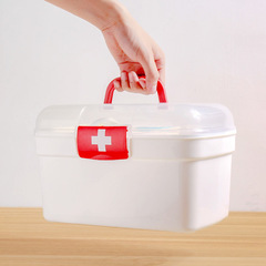 Household plastic storage box medicine box medium portable portable medicine storage box with logo printable