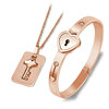 Concentric lock lovers Bracelet Pendant lovers Necklace jewelry suit Triumph In The Skies Bracelet Titanium Bracelet