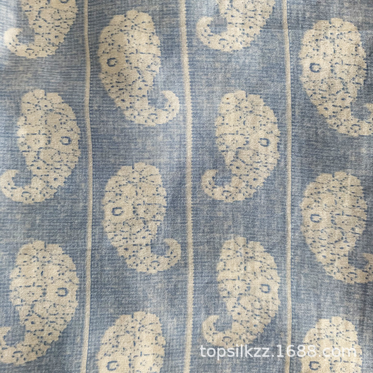丝棉混合面料 9姆米印花丝棉纺137cm门幅衬衫连衣裙服装布料批发