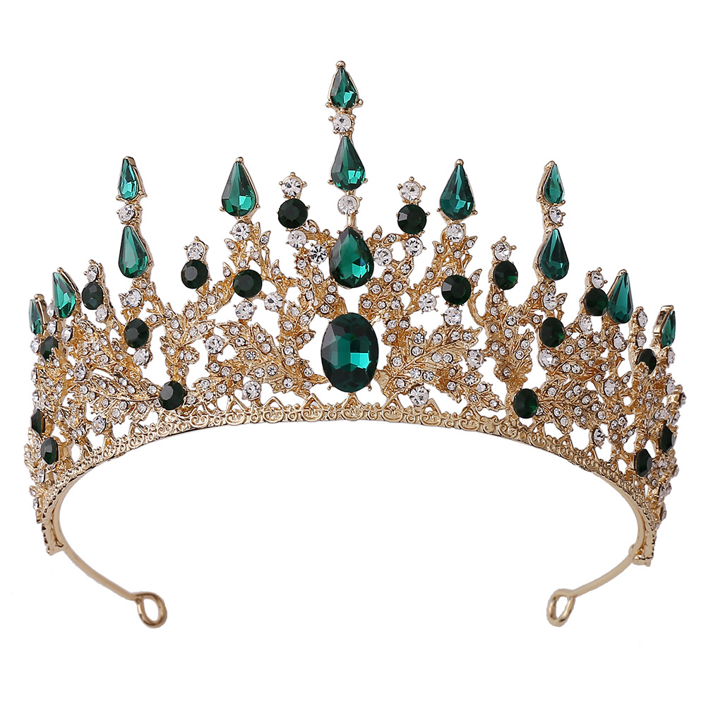 Elegant Oval Crown Alloy Rhinestone Inlay Artificial Crystal Crown 1 Piece display picture 5