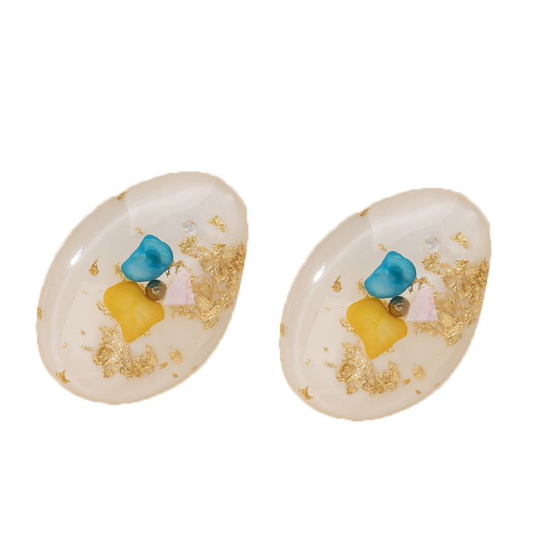 Boucles D&#39;oreilles Simples En Résine display picture 4