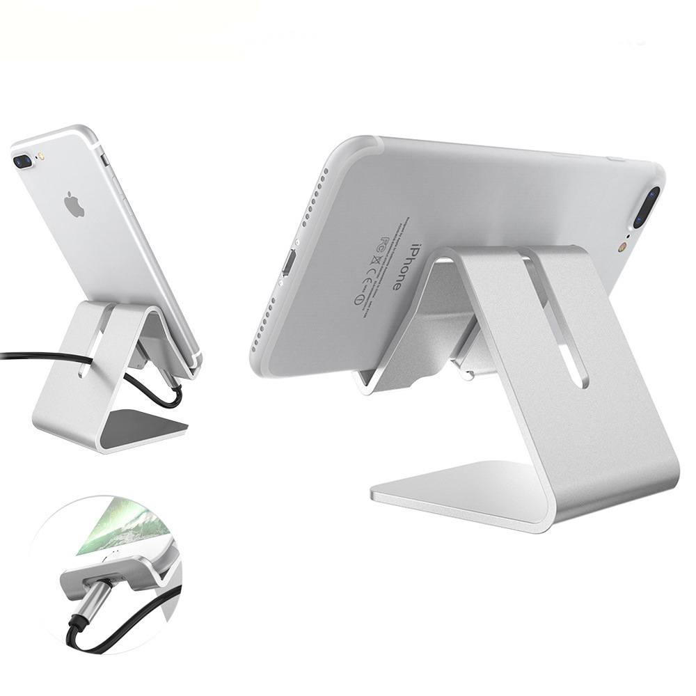 new pattern mobile phone Bracket aluminium alloy desktop Bracket Flat Lazy man charge Mobile phone holder gift customized Metal Bracket