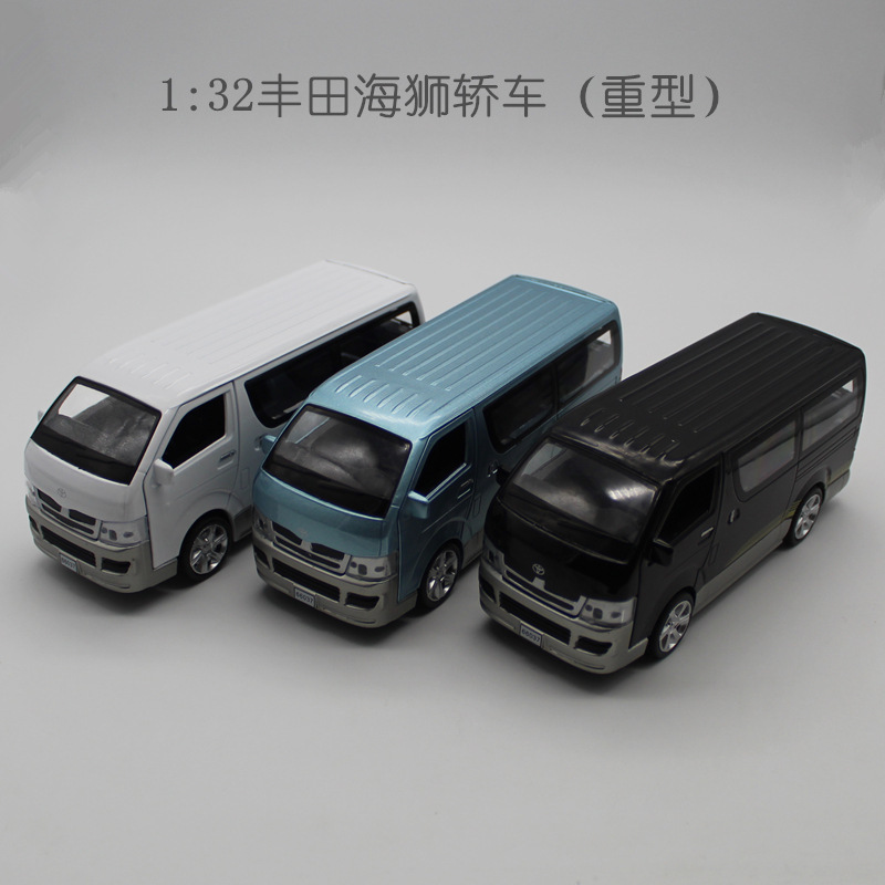 New 1:32 Alloy Toyota Sea Lion Van Model Simulation Door Opening Back Police Car Ambulance Toy Wholesale