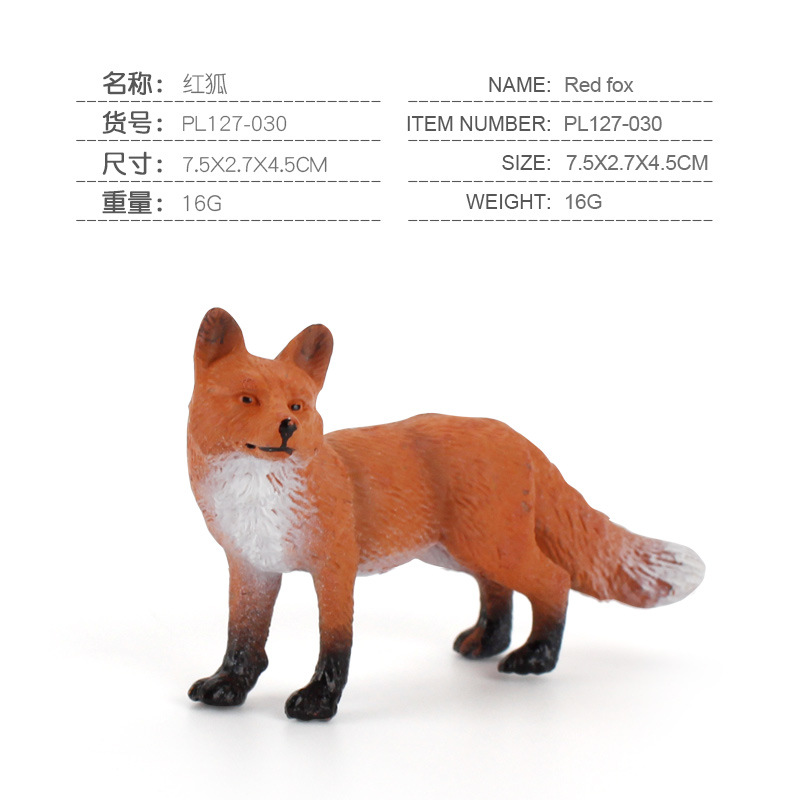 Simulación DE LOS NIÑOS estática Turquía oso blanco macho zorro rojo Lobo modelo sólido juguete educación temprana juguete cognitivo