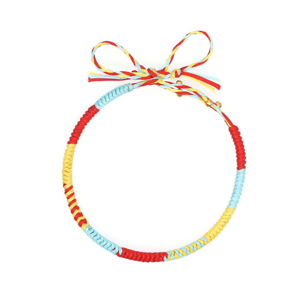 Explosion Small Commodity Bracelet Simple Wax Rope Woven Colorful Natal Rope Bracelet Handmade Jewelry Wholesale Nihaojewelry display picture 4