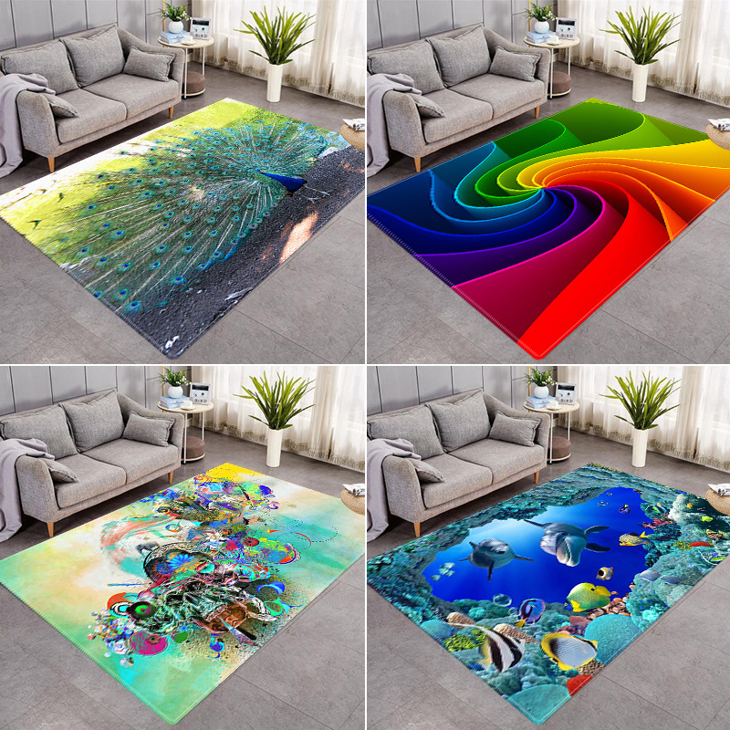 简约现代艺术客厅茶几地毯 卧室地毯床边满铺长方形地垫 厂家直销