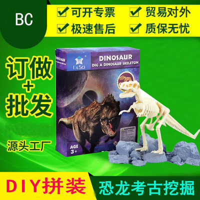 厂家直销diy恐龙考古挖掘拼装恐龙模型儿童科教益智玩具|ms