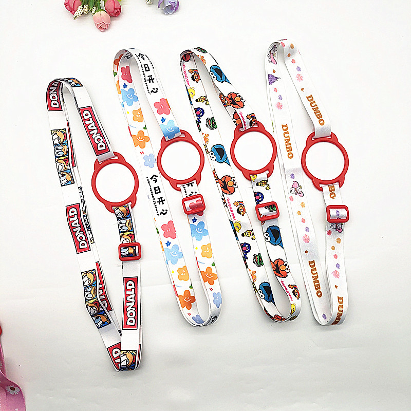 children Straw cup Water cup Portable straps outdoors motion kettle Lanyard student Leak proof kettle Lanyard customized