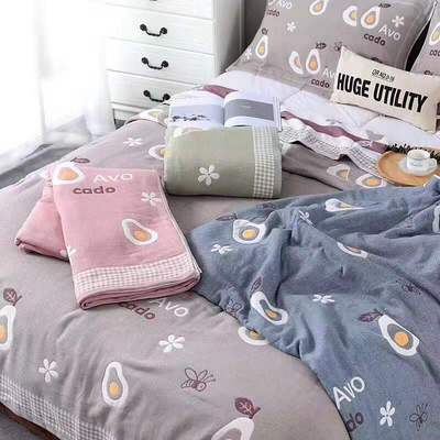 現貨五層AB紗布提花毛巾被鋪蓋兩用夏涼被午休蓋毯單雙人被柔軟