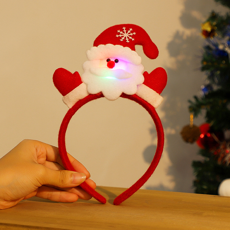 クリスマスの装飾品クリスマスの贈り物クリスマスの頭のボタンサンタクロースのカチューシャ鹿の角の頭のボタンの祝日のパーティーの装い|undefined