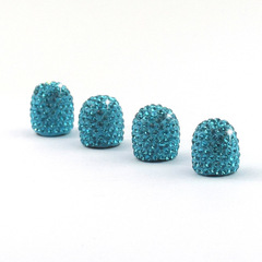 Chrome Valve Cover Cap with Diamond Inlay Chrome Valve Stem Cap Full Diamond Cross-border Amazon Car Diamond Clay Valve Cover