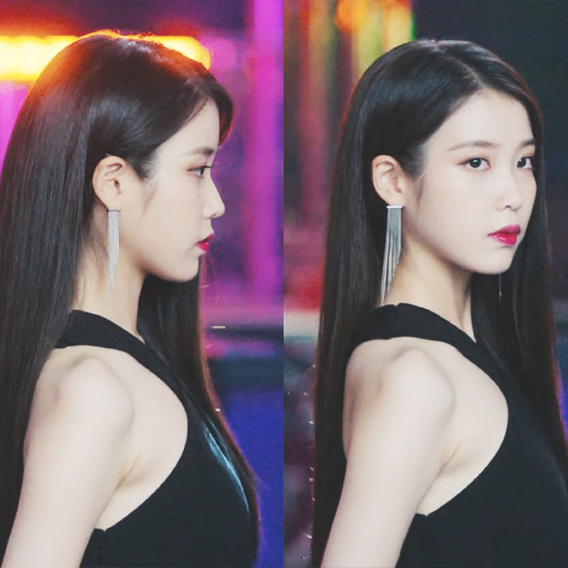 Iu リー ジ ええ 同じ ロングスタイル タッソーイヤリング 韓国 気質 人 ネットレッド 耳の落下 女性ショー 顔 やせ細った の 耳飾り 製品 中国仕入れ Com