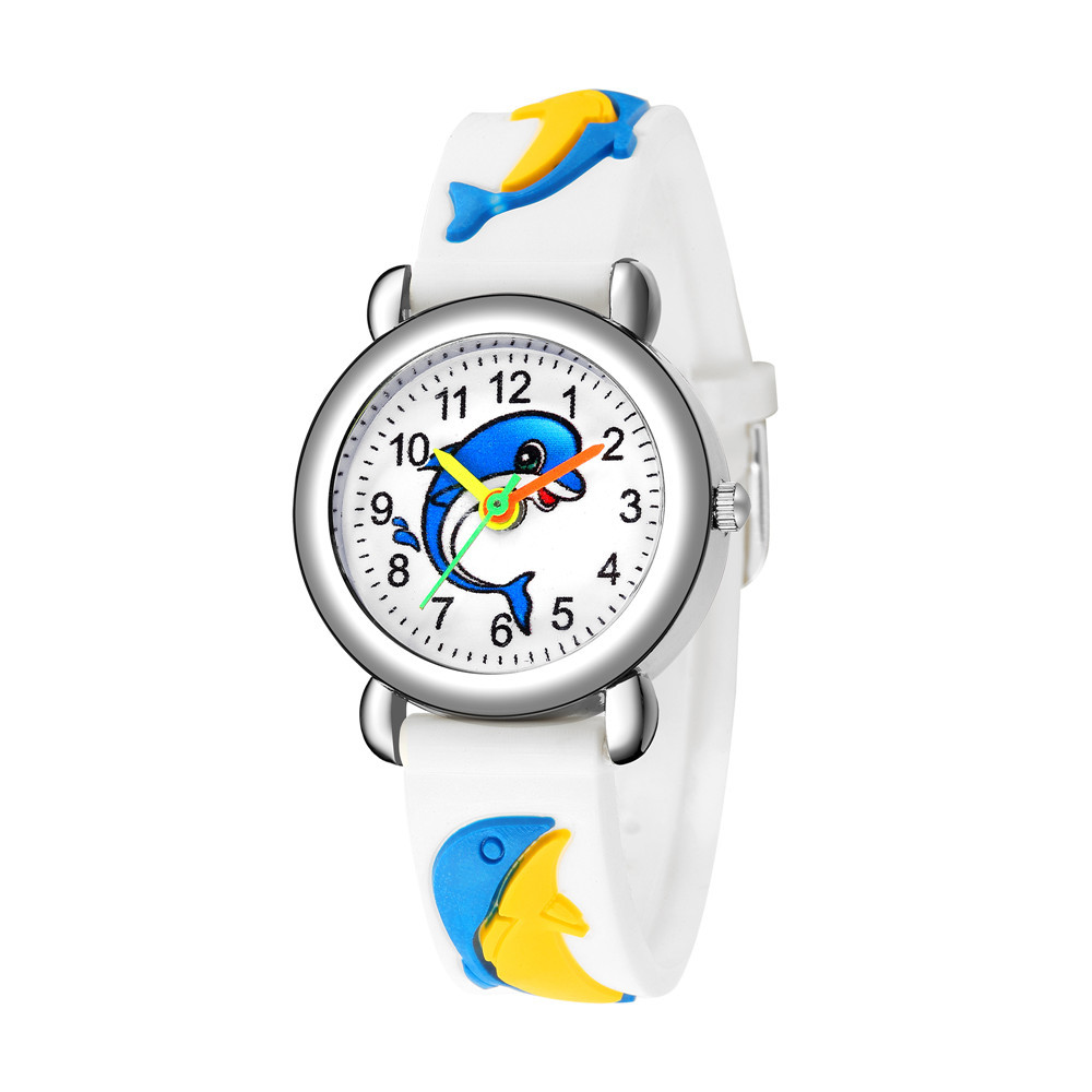 Nouveaux Enfants De Montre Mignon Dauphin Motif Quartz Montre L'école Primaire Garçons Filles Cadeau Montre En Gros display picture 10