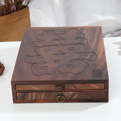 Walnut Box Wood Products woodiness Manufactor Direct selling Pencil case