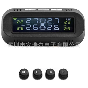 Hidden Glass-Mounted High-Precision Solar Tire Pressure Monitor Tpms Tire Pressure Wireless Device Intelligent Quick Installation