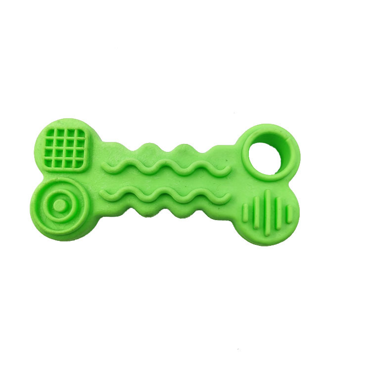 Amazon TPR sólido galleta limpieza molar curva hueso perro mascota mordedura de juguete suministro directo fábrica en stock