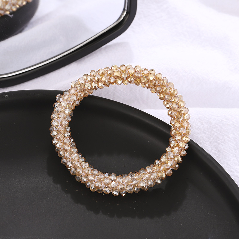 1 Piece Simple Style Circle Artificial Crystal Handmade Women's Bangle display picture 3