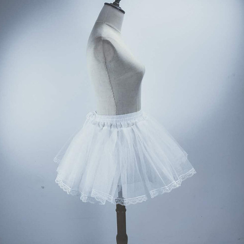 Three layers of hard mesh and soft support with lace and boneless children's panniers for performance girls' tutu skirt bottom panniers