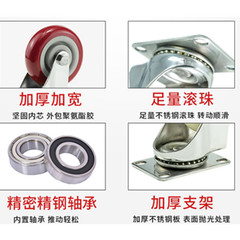 Medium-sized 3-inch, 4-inch, and 5-inch stainless steel silent swivel casters with brakes for industrial push carts