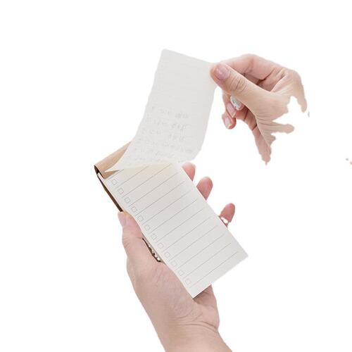 Tearable sticky note cowhide notebook daily planner portable schedule todo task list small notebook