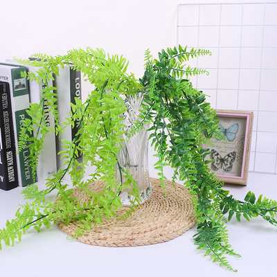 仿真植物波斯葉壁挂吊籃花藝植物藤條藤曼假植物牆綠植牆面綠化