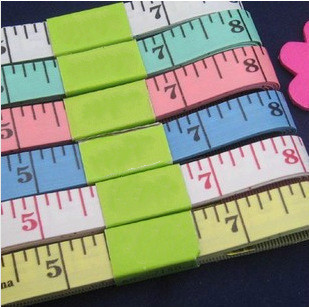 Factory direct sales soft ruler plastic tape measure tailor tape ruler 2 yuan store small ruler portable clothes measuring ruler height ruler wholesale